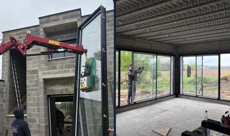Menuiseries aluminium d’une maison neuve à Loire-Authion